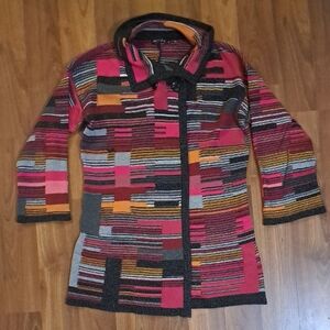 NIC+ZOE Multicolor Patchwork Cardigan